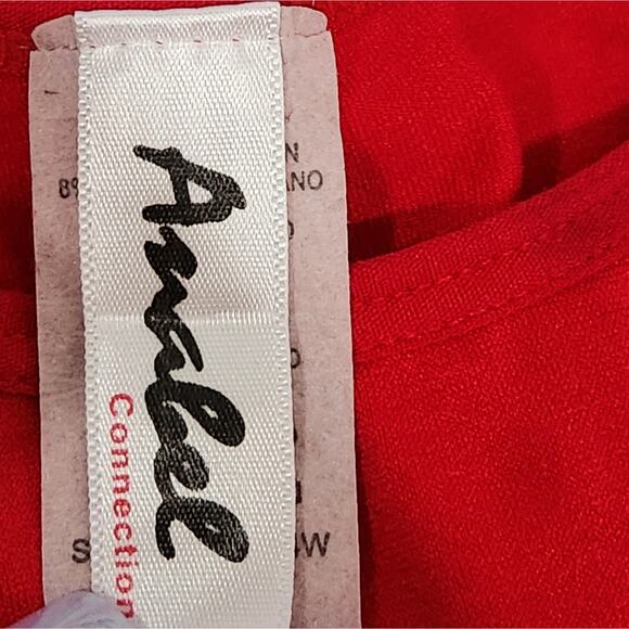 Anabel Connection Red Sleeveless Tank Top One Size Lightweight Soft Stretch - Picture 4 of 5